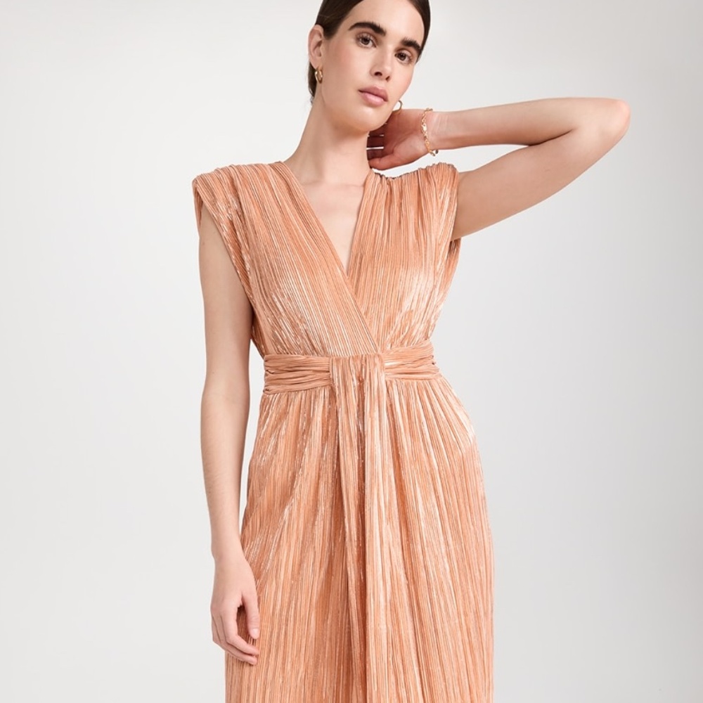 Sabina Musayev Margo Dress Peach Size Medium NWOT plus Modifications